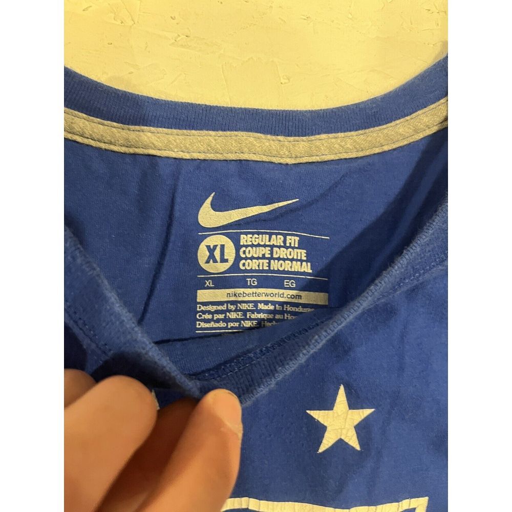 Nike US Soccer USMNT USA Swoosh Shirt Mens XL Royal Blue White Short Sleeve - Picture 7 of 10